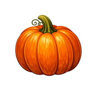 Bright orange pumpkin